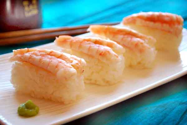 nigiri sushi langostinos